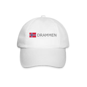 Norway Flag - Drammen - Norge - Norwegen - Baseball Cap - white/white - Front