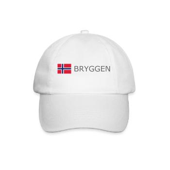 Norway Flag - Bryggen - Norge - Norwegen - Baseball Cap - white/white - Front