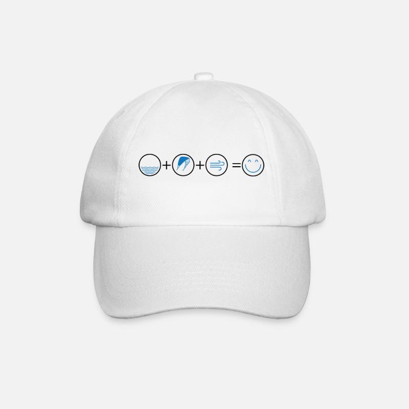 Icons Eau Vent Cerf-volant - Casquette classique - blanc/blanc