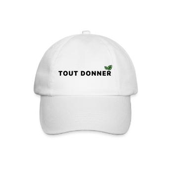 Tout_donner_ecologie - Baseball Cap - white/white - Front