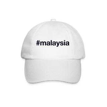 Malaysia Hashtag - Baseballkappe - Weiß/Weiß - Vorne