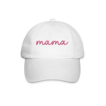 Mama  - Baseballkappe - Weiß/Weiß - Vorne
