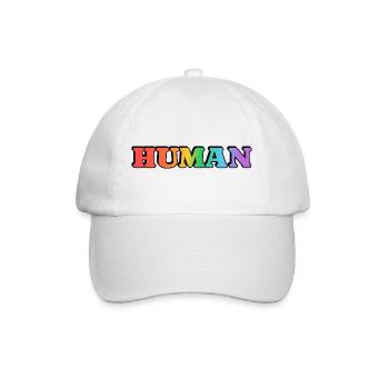 Texte arc-en-ciel humain fierté LGBT gay - Casquette classique - blanc/blanc - Devant