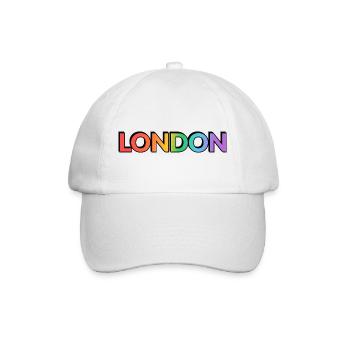 London LGBTQ Rainbow - Baseballkappe - Weiß/Weiß - Vorne