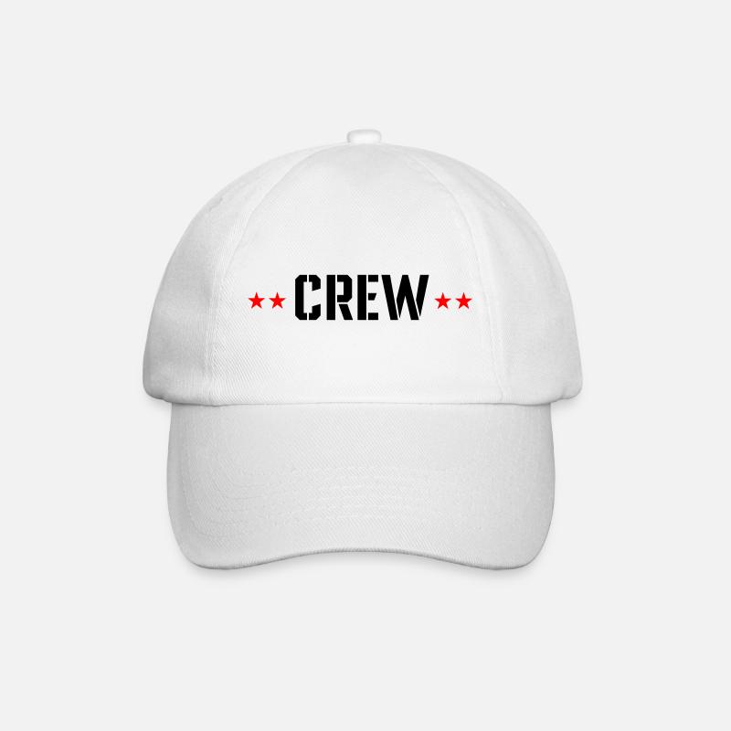 Équipage avec des étoiles - Casquette classique - blanc/blanc