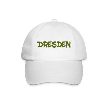 Dresden - Sachsen - Frauenkirche - Zwinger - Elbe - Baseballkappe - Weiß/Weiß - Vorne