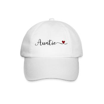 Tante Typographie avec un cœur Police manuscrite De - Casquette classique - blanc/blanc - Devant
