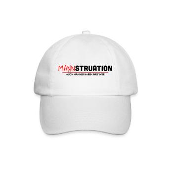 Mannstruation Maenner Tage Spruch - Baseballkappe - Weiß/Weiß - Vorne