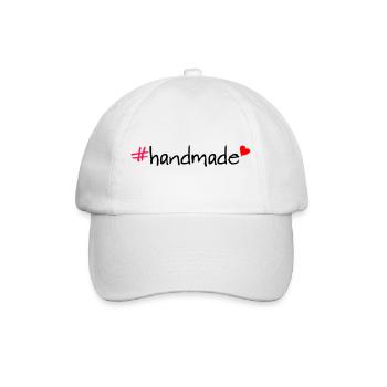 T-shirt hashtag fait main - Casquette classique - blanc/blanc - Devant