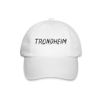 Trondheimer Schrift Pinsel Schwarz - Baseballkappe - Weiß/Weiß - Vorne