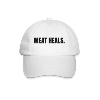 BŒUF CONSTRUIT | T-shirt Carnivore | Steak & Strength - Casquette classique - blanc/blanc - Devant