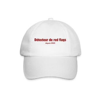 détecteur de red flags depuis 2021 - Casquette classique - blanc/blanc - Devant