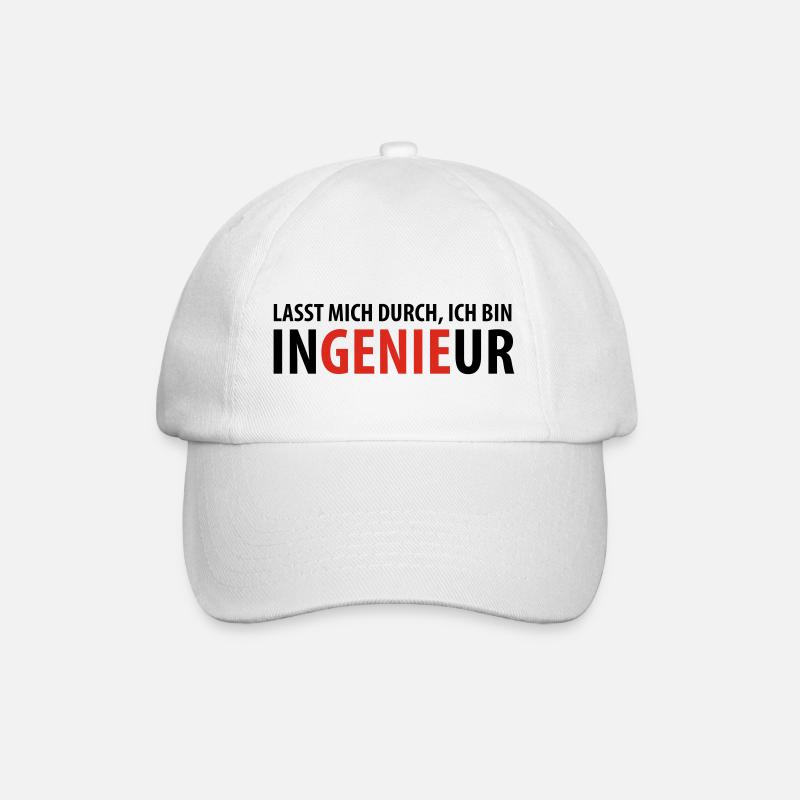 Lasst mich durch, ich bin Ingenieur - Baseballkappe - Weiß/Weiß
