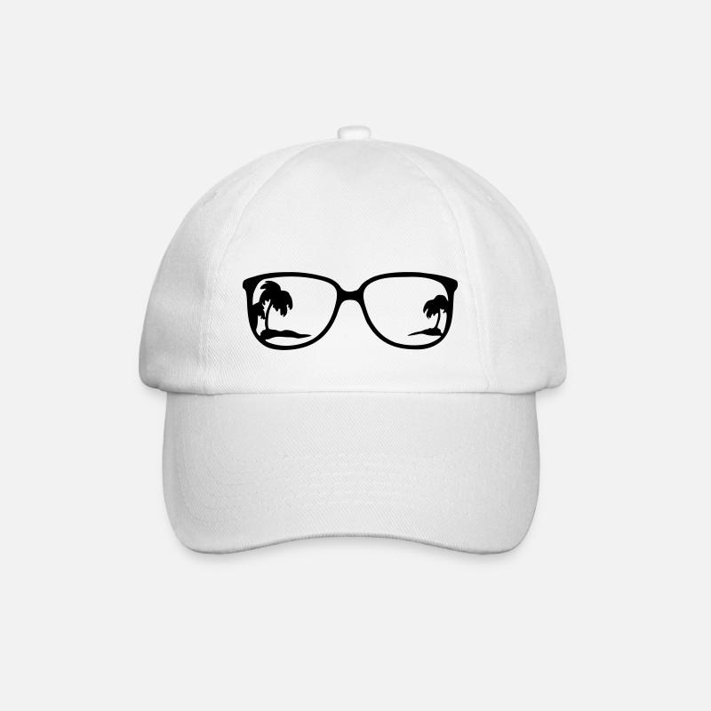 Brille - Baseballkappe - Weiß/Weiß