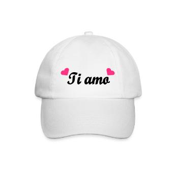 Ti amo - Baseball Cap - white/white - Front