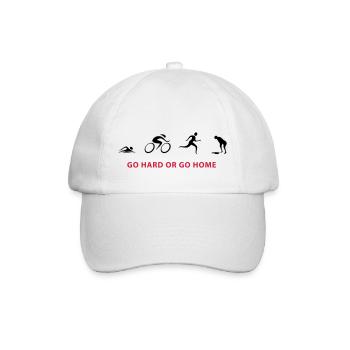 Triathlon GO HARD - Baseballkappe - Weiß/Weiß - Vorne