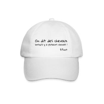 On dit des chevaux ! - Casquette classique - blanc/blanc - Devant