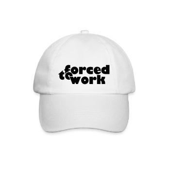 forced to work (b, 1c) - Casquette classique - blanc/blanc - Devant