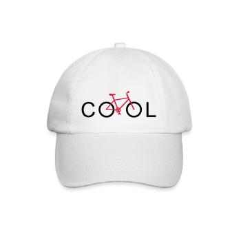 cool mountainbike - Baseball Cap - white/white - Front