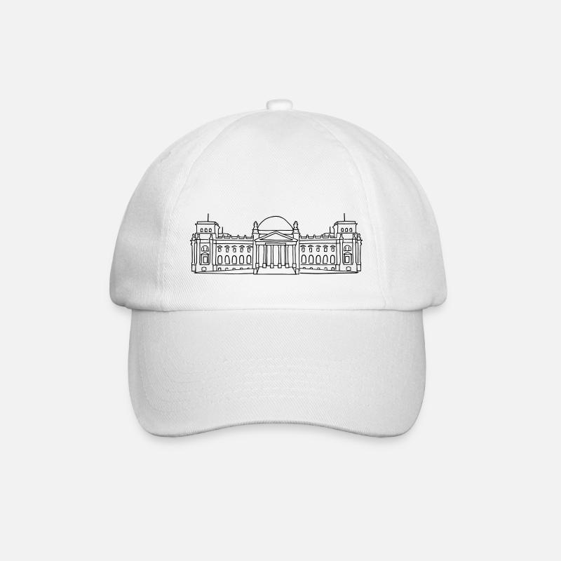 Bundestag in Berlin - Baseballkappe - Weiß/Weiß
