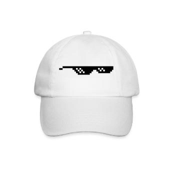 Deal with it Sonnenbrille Pixelbrille - Baseballkappe - Weiß/Weiß - Vorne