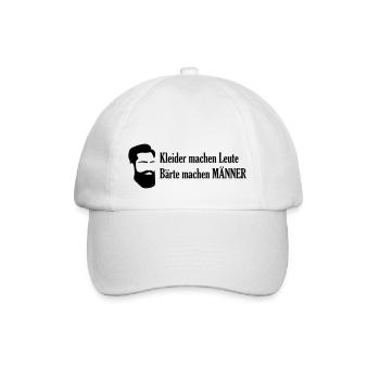 Kleider machen Leute Bärte machen Männer - Baseballkappe - Weiß/Weiß - Vorne