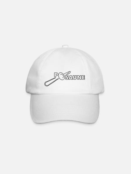 posaune - Baseballkappe - Weiß/Weiß