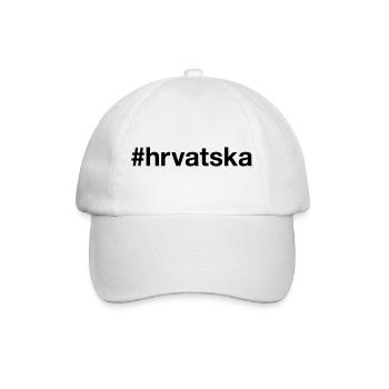 HRVATSKA Croatian Croatia Hashtag - Baseball Cap - white/white - Front