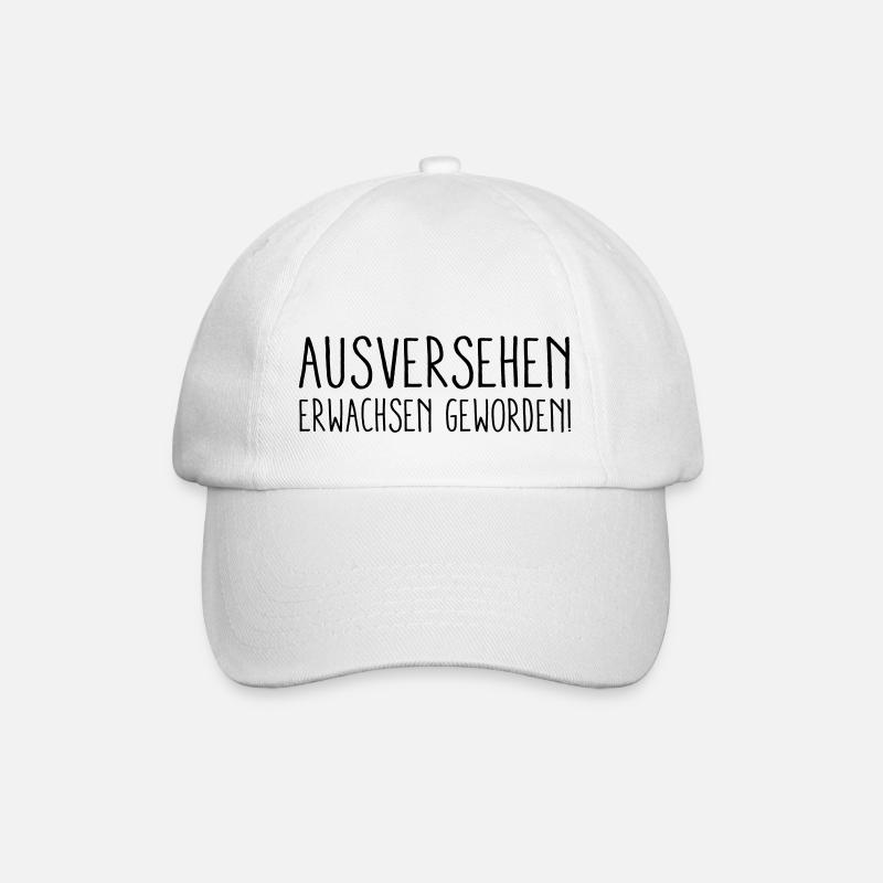 Erwachsen geworden - Baseballkappe - Weiß/Weiß