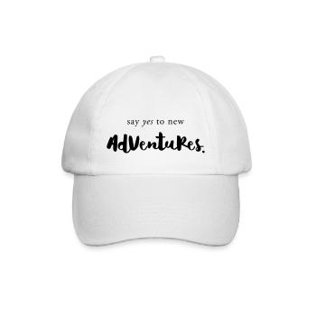Say YES to adventures - Baseballkappe - Weiß/Weiß - Vorne