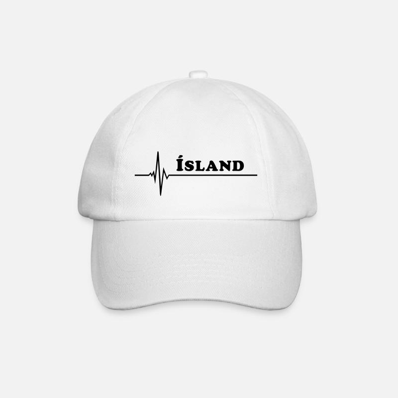 Island - Baseballkappe - Weiß/Weiß