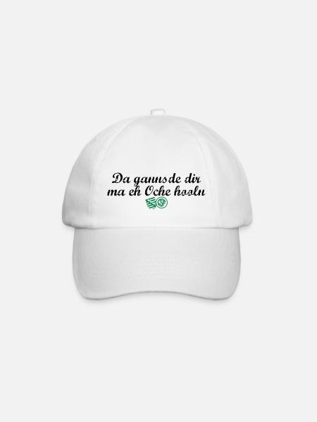Da gannsde dir ma eh Oche hooln - Baseballkappe - Weiß/Weiß