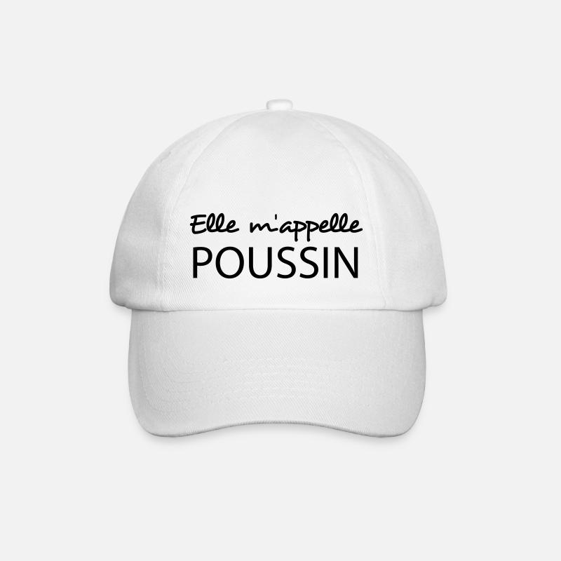 Elle m'appelle poussin - Casquette classique - blanc/blanc