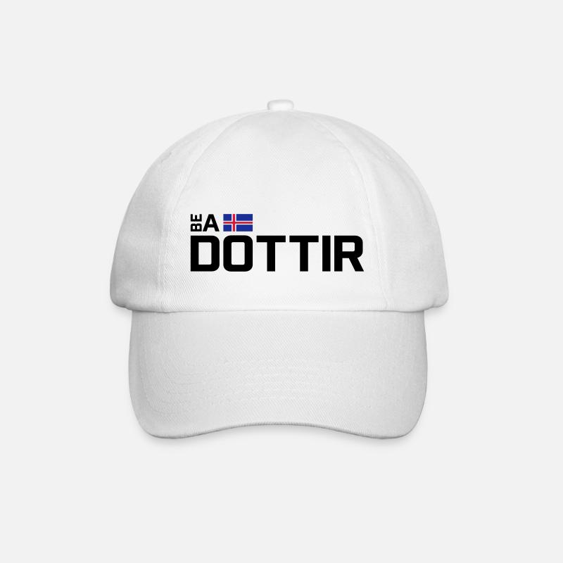 Be a Dottir - Horizontal - Baseballkappe - Weiß/Weiß