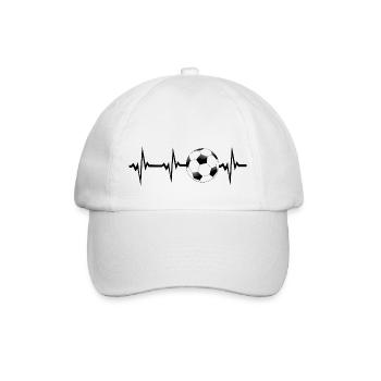 Un clin de œil du football - Casquette classique - blanc/blanc - Devant