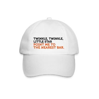 Où est le bar le plus proche? - Casquette classique - blanc/blanc - Devant