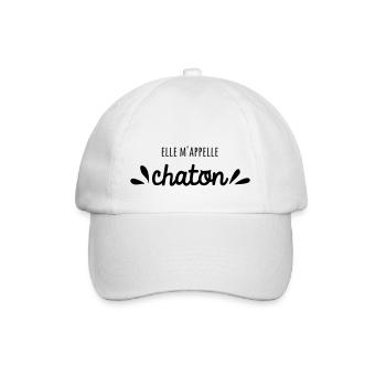 Elle m'appelle Chaton - Casquette classique - blanc/blanc - Devant