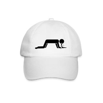 Reihern, Kotzen / barfing (ohne text, 1c) - Baseballkappe - Weiß/Weiß - Vorne