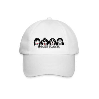 Kiss Smile Rock Icons dd light - Baseball Cap - white/white - Front