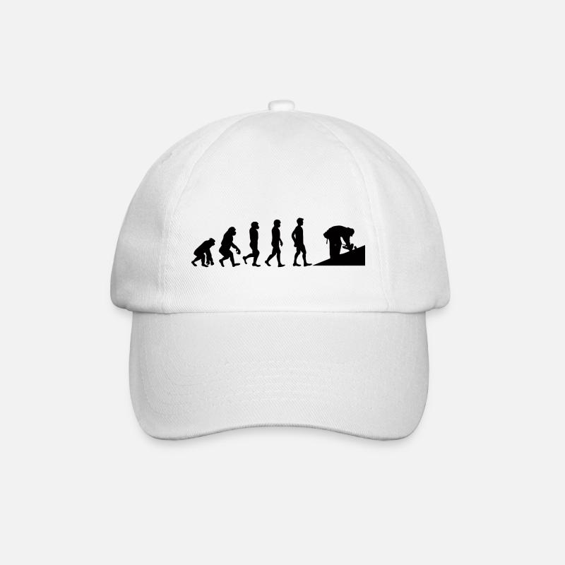 Roofers: Evolution of Roofer's - Baseball Cap - white/white