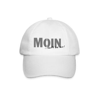 Moin läuft bei mir - Baseballkappe - Weiß/Weiß - Vorne