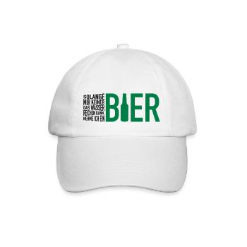 Wasser reichen. Bier - Baseballkappe - Weiß/Weiß - Vorne