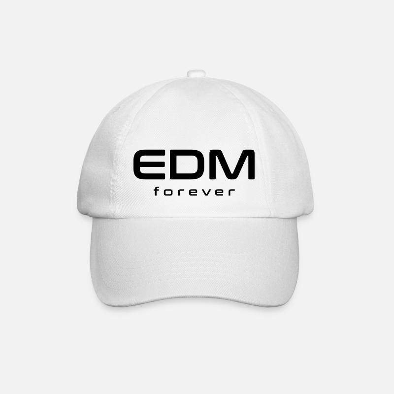 EDM forever - Baseballkappe - Weiß/Weiß