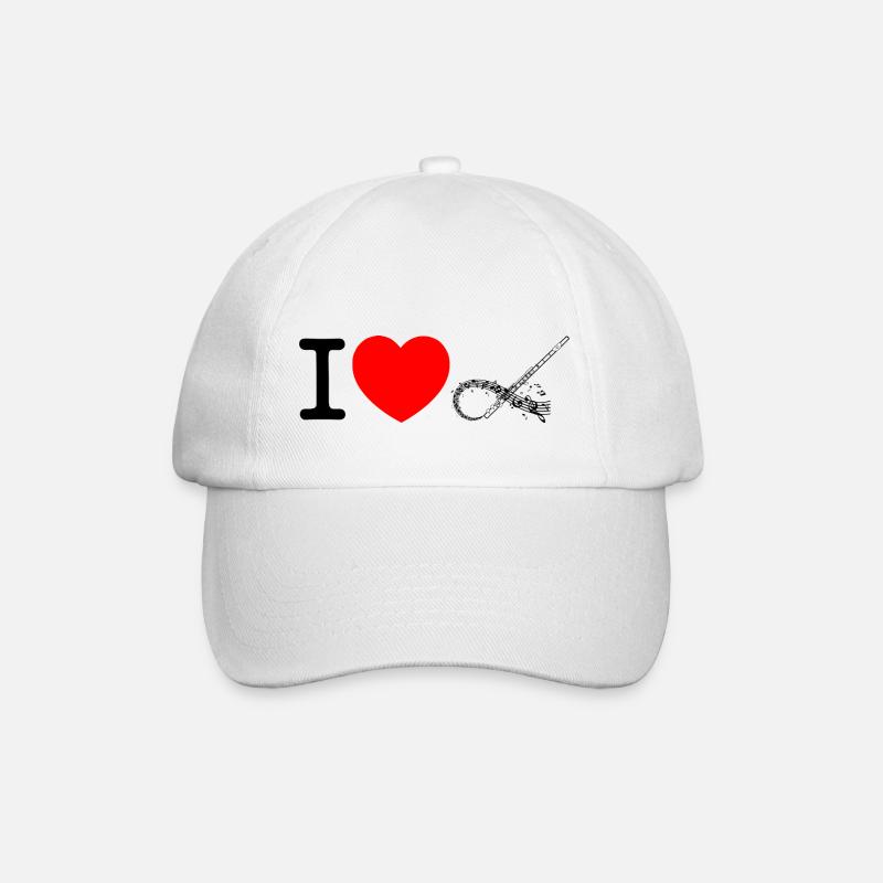 J’adore la flûte - Casquette classique - blanc/blanc