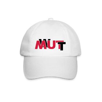 Wut oder Mut - Baseballkappe - Weiß/Weiß - Vorne