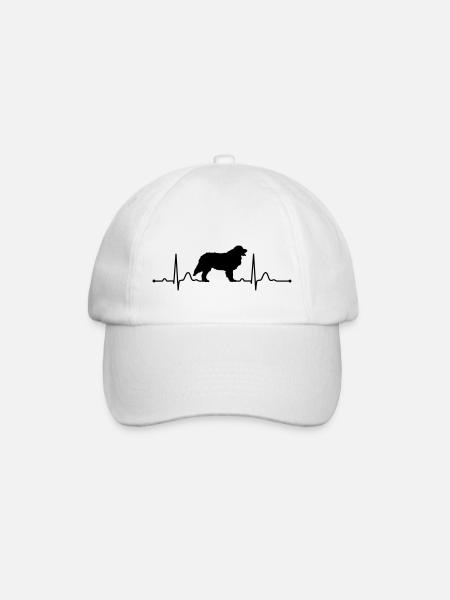 BERNER SENNENHUND heartbeat Herzschlag - Baseballkappe - Weiß/Weiß