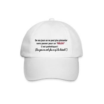 HUMOUR T-shirt sympa RELOU - Casquette classique - blanc/blanc - Devant