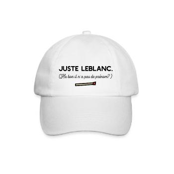 Juste Leblanc t-shirt diner humour - Casquette classique - blanc/blanc - Devant