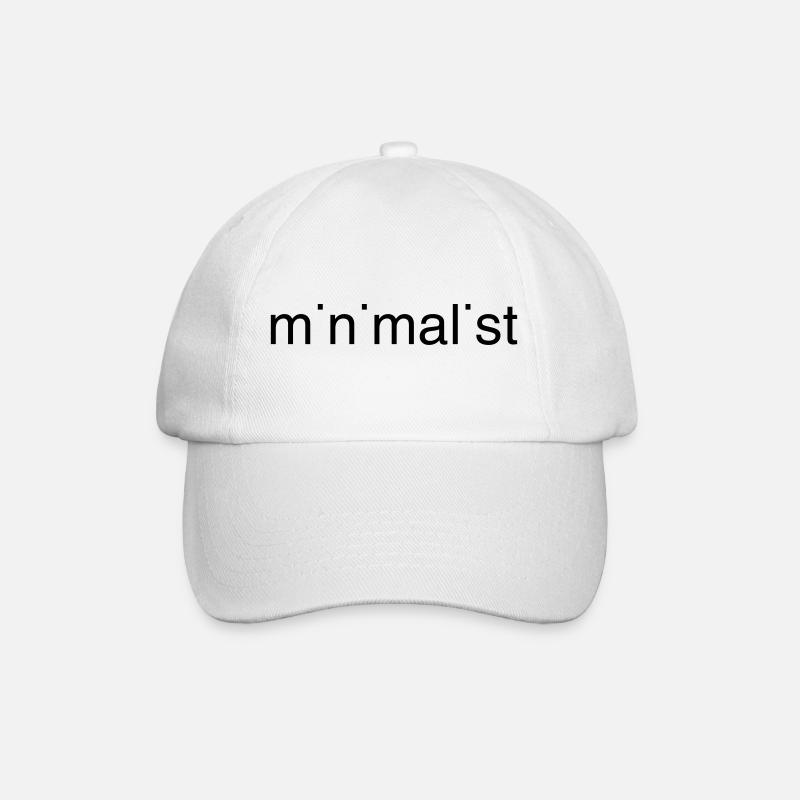 minimalistisch - Baseballkappe - Weiß/Weiß