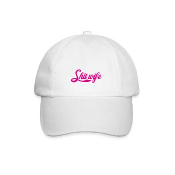 Shit wife - Baseball Cap - white/white - Front